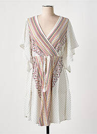 Robe courte manches courtes manches courtes beige SMASH WEAR femme