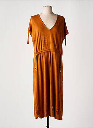 Robe mi-longue orange LOLA ESPELETA pour femme