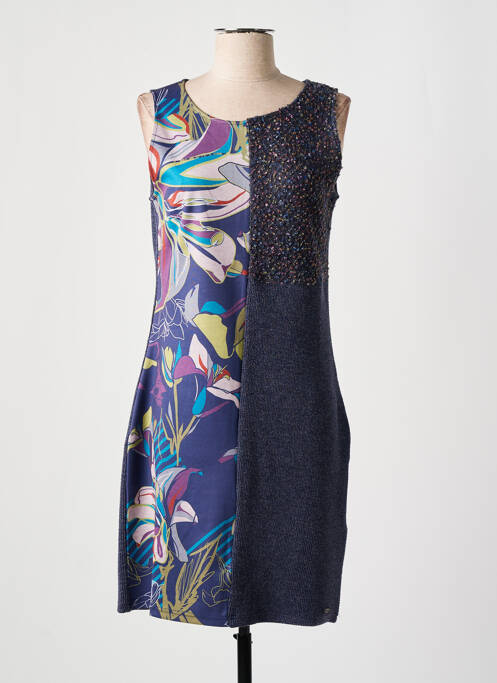 Robe mi-longue bleu SMASH WEAR pour femme