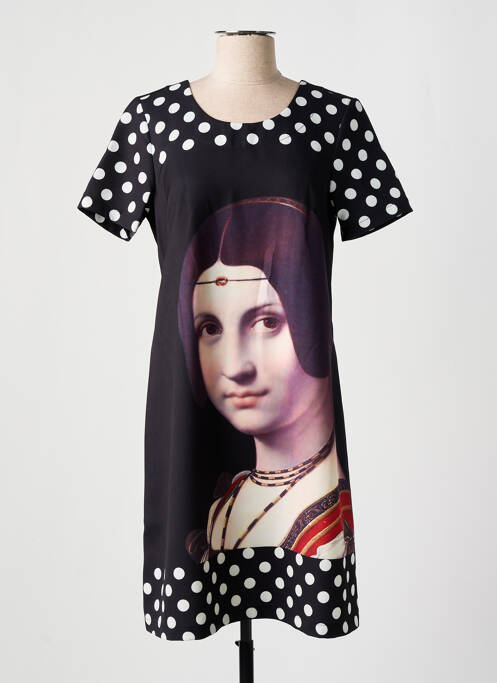 Robe mi-longue noir HIPPOCAMPE pour femme