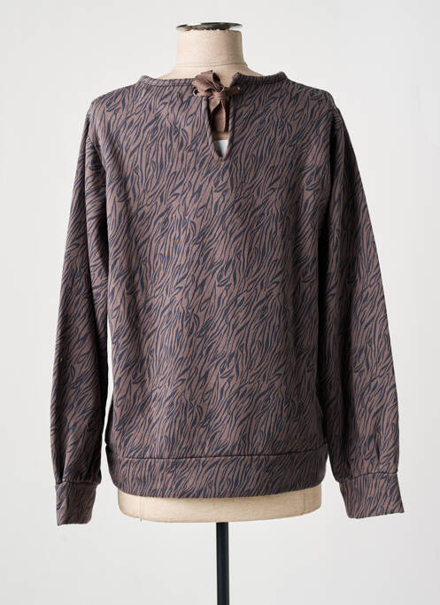 Sweat-shirt marron ÉTYMOLOGIE femme