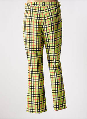 Pantalon droit tissage crêpe taille normale vert HIPPOCAMPE femme