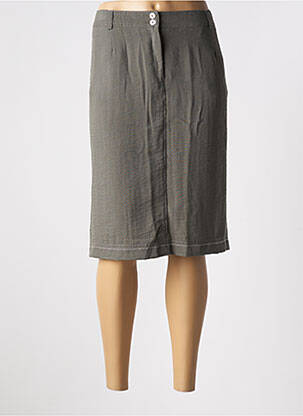 Jupe mi-longue coupe droite vert CHRISTINE LAURE femme