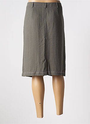 Jupe mi-longue coupe droite vert CHRISTINE LAURE femme