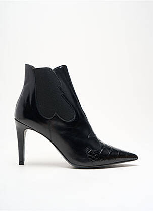 Bottines/boots matière lisse talon de 7 à 9cm noir PERLATO femme