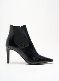 Bottines/boots matière lisse talon de 7 à 9cm noir PERLATO femme