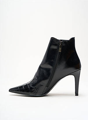Bottines/boots matière lisse talon de 7 à 9cm noir PERLATO femme