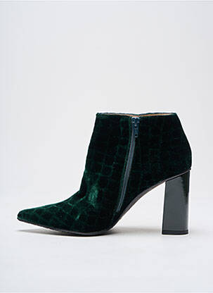 Bottines/boots bout pointu talon de 7 à 9cm vert LODI femme