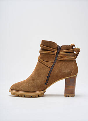 Bottines/boots nubuck talon de 7 à 9cm marron PHILIPPE MORVAN femme