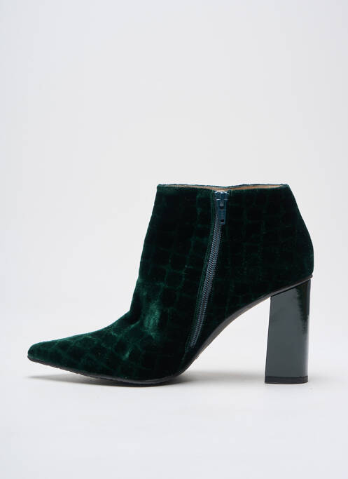 Bottines/boots bout pointu talon de 7 à 9cm vert LODI femme