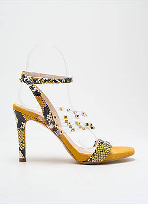 Sandales/nu pieds talon aiguille talon de 7 à 9cm jaune LODI femme