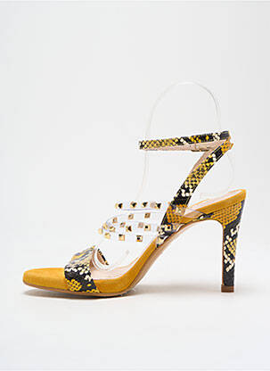 Sandales/nu pieds talon aiguille talon de 7 à 9cm jaune LODI femme