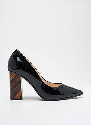 Escarpins matière lisse talon de 7 à 9cm noir LODI femme
