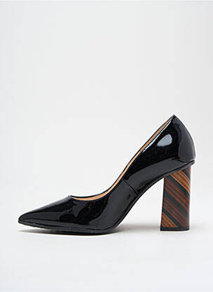 Escarpins matière lisse talon de 7 à 9cm noir LODI femme