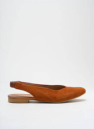 Sandales/nu pieds chiquet talon plat jusqu'à 3cm marron GADEA femme
