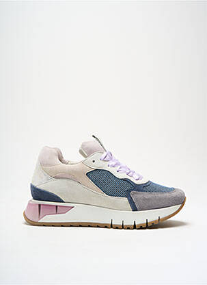Baskets nubuck talon de 4 à 6cm bleu SOFTWAVES femme