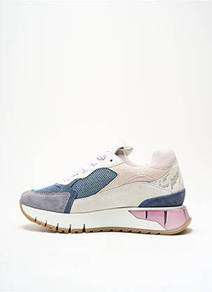 Baskets nubuck talon de 4 à 6cm bleu SOFTWAVES femme