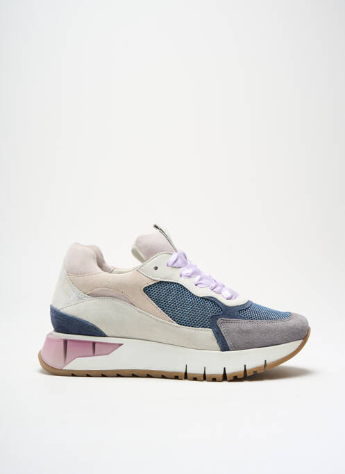 Baskets nubuck talon de 4 à 6cm bleu SOFTWAVES femme