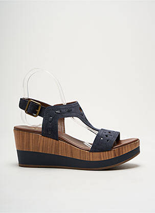 Sandales/nu pieds talon de 4 à 6cm bleu ALPE femme