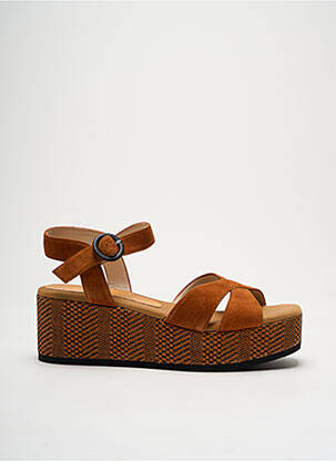 Sandales/nu pieds talon de 4 à 6cm marron GADEA femme