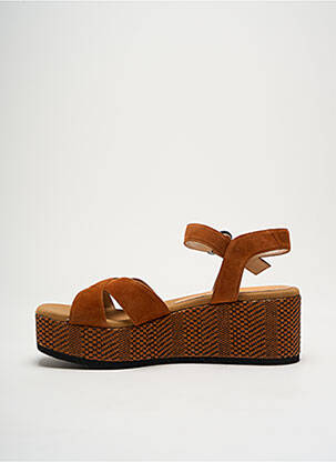 Sandales/nu pieds talon de 4 à 6cm marron GADEA femme