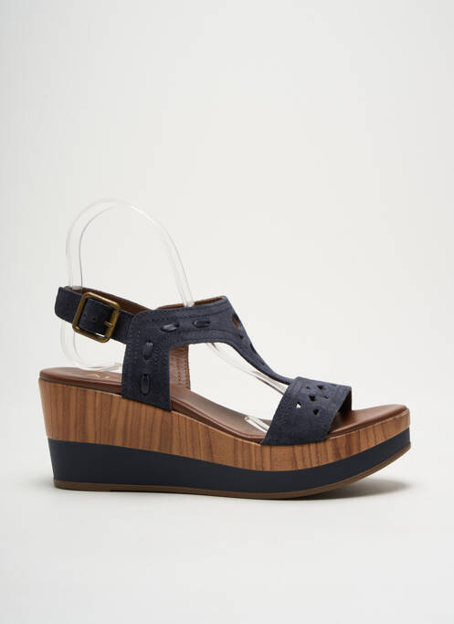 Sandales/nu pieds talon de 4 à 6cm bleu ALPE femme