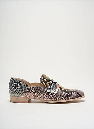 Mocassins tissage satiné talon plat jusqu'à 3cm rose GADEA femme
