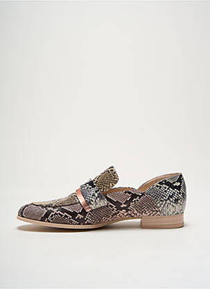 Mocassins tissage satiné talon plat jusqu'à 3cm rose GADEA femme