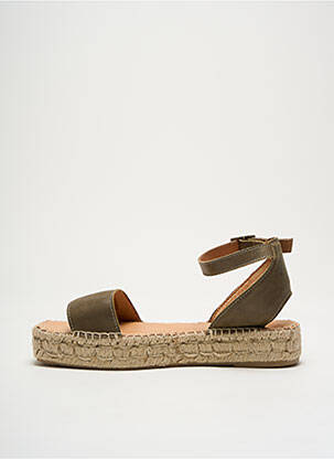 Espadrilles talon de 4 à 6cm vert PÖLKA femme