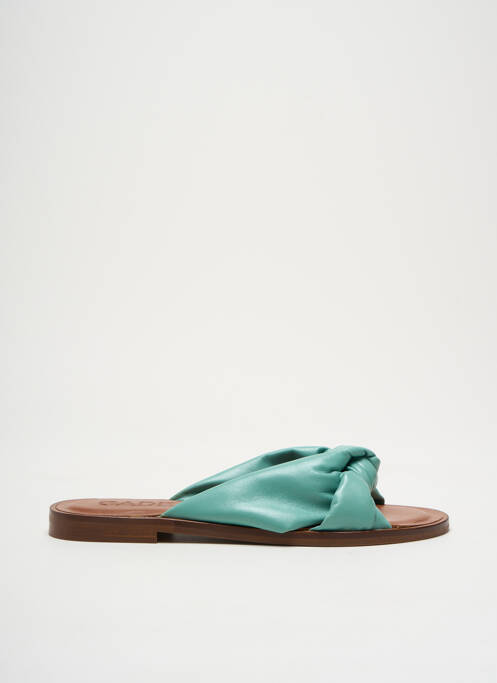 Mules/sabots talon plat jusqu'à 3cm bleu GADEA femme