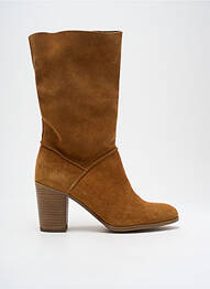 Bottes nubuck talon de 4 à 6cm marron ALIWELL femme