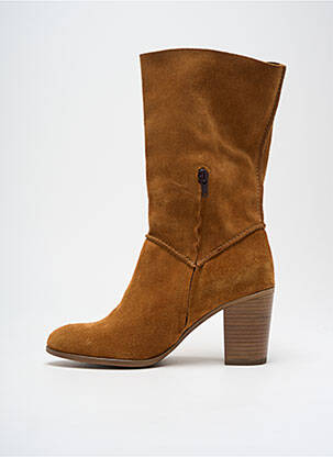 Bottes nubuck talon de 4 à 6cm marron ALIWELL femme