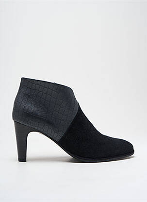 Bottines/boots tissage satiné talon de 4 à 6cm noir ADIGE femme