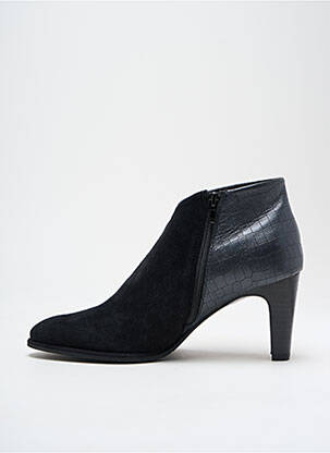 Bottines/boots tissage satiné talon de 4 à 6cm noir ADIGE femme
