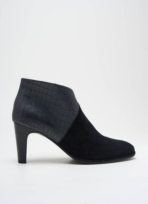 Bottines/boots tissage satiné talon de 4 à 6cm noir ADIGE femme