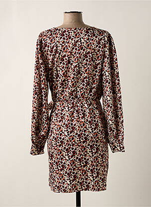 Robe courte manches longues manches longues orange RETRO & ICONE femme