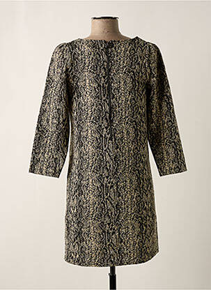 Robe courte manches 3/4 manches 3/4 beige VINTAGE LOVE femme
