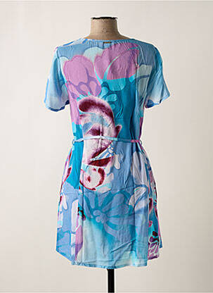 Robe courte manches courtes manches courtes bleu AGATHE & LOUISE femme