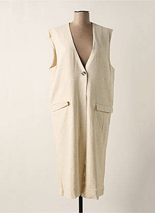 Gilet sans manche coupe cintrée beige TIFFOSI femme