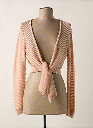 Gilet manches longues stretch rose COULEURS DU TEMPS femme