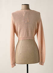 Gilet manches longues rose COULEURS DU TEMPS pour femme seconde vue