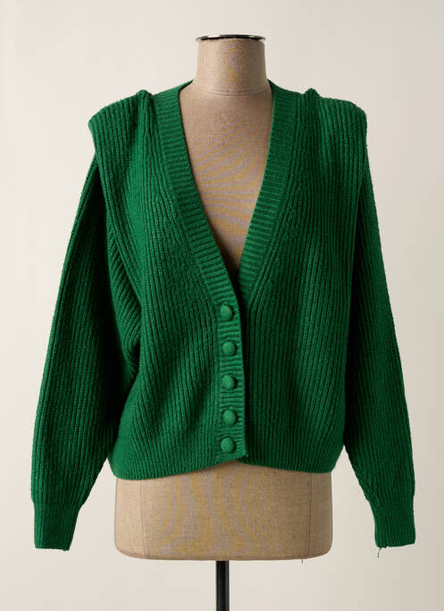 Gilet manches longues vert LUK AP pour femme