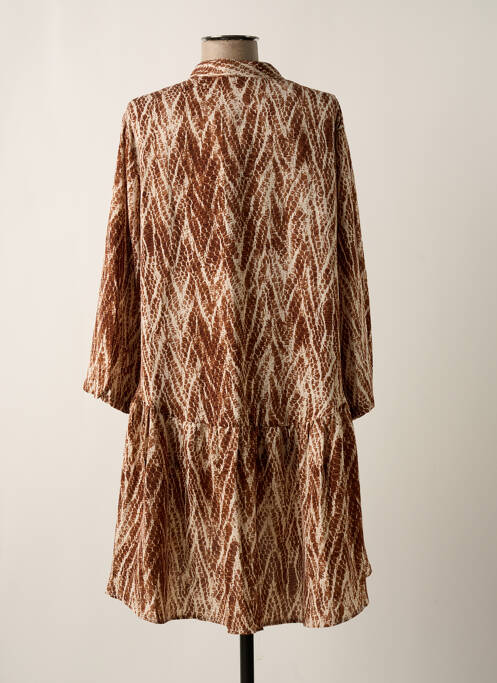 Robe courte marron JCL pour femme
