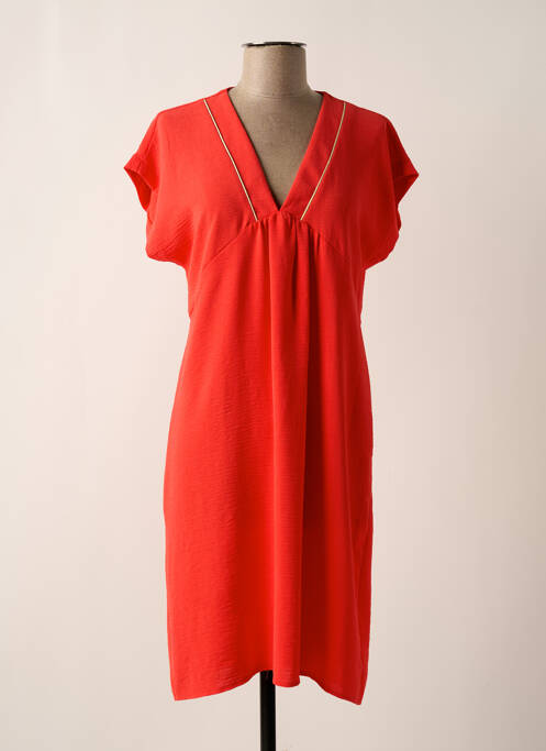 Robe mi-longue orange RUE DES ABBESSES pour femme