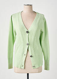 Gilet manches longues coupe cintrée vert LOU LOU BY NALO femme