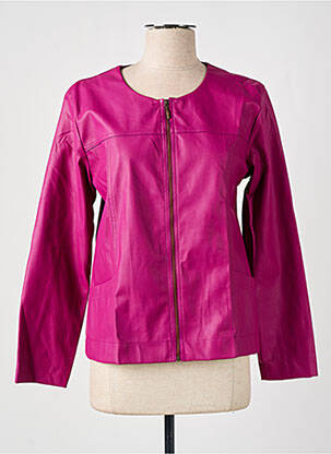 Veste casual col rond violet GRIFFON femme