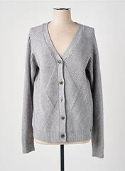 Gilet manches longues gris LOU LOU BY NALO pour femme seconde vue