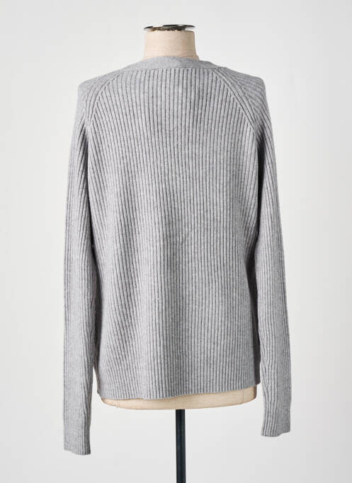 Gilet manches longues gris LOU LOU BY NALO pour femme