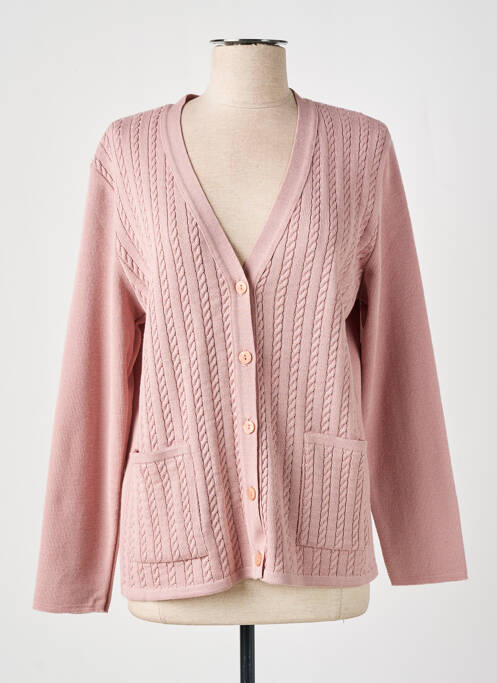 Gilet manches longues rose GRIFFON pour femme