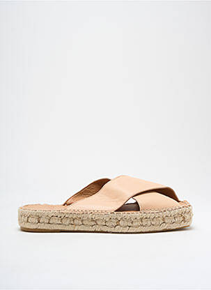 Espadrilles tissage satiné talon plat jusqu'à 3cm beige PÖLKA femme